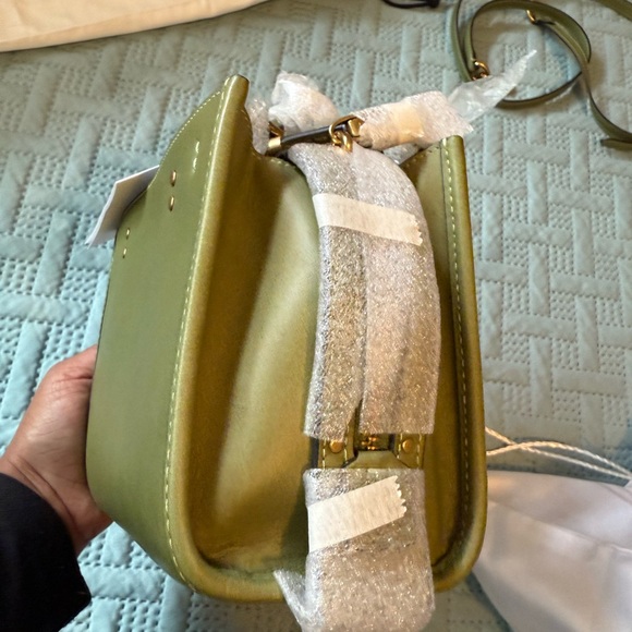 NWT Coach Plant Green Rogue 17 Leather Handbag - Picture 3 of 6